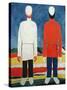Two Masculine Figures, 1928-32-Kasimir Malevich-Stretched Canvas