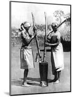 Two Mashona Tribeswomen Pounding Maize and Millet, Zimbabwe, Africa, 1936-null-Mounted Giclee Print