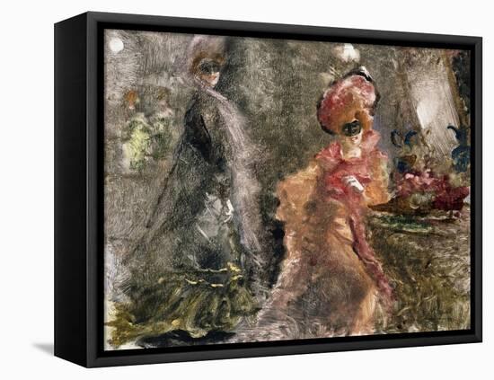 Two Masked Ladies-Pompeo Mariani-Framed Stretched Canvas