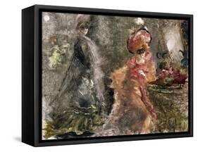 Two Masked Ladies-Pompeo Mariani-Framed Stretched Canvas