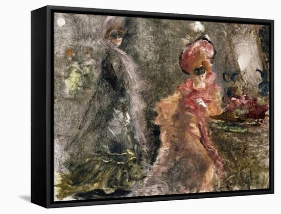 Two Masked Ladies-Pompeo Mariani-Framed Stretched Canvas