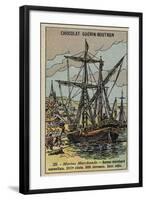 Two-Masted Merchant Ship of Marseilles, 17th Century-null-Framed Giclee Print