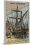 Two-Masted Merchant Ship of Marseilles, 17th Century-null-Mounted Giclee Print