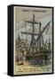Two-Masted Merchant Ship of Marseilles, 17th Century-null-Framed Stretched Canvas