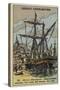 Two-Masted Merchant Ship of Marseilles, 17th Century-null-Stretched Canvas