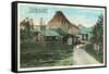 Two Medicine Chalets, Glacier Park, Montana-null-Framed Stretched Canvas