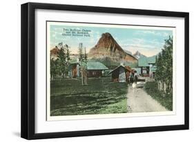 Two Medicine Chalets, Glacier Park, Montana-null-Framed Art Print
