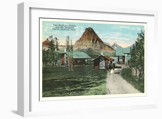 Two Medicine Chalets, Glacier Park, Montana-null-Framed Art Print