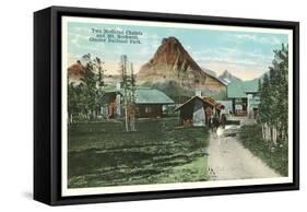 Two Medicine Chalets, Glacier Park, Montana-null-Framed Stretched Canvas