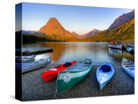 Two Medicine Lake and Sinopah Mountain, Glacier National Park, Montana, USA-Jamie & Judy Wild-Stretched Canvas