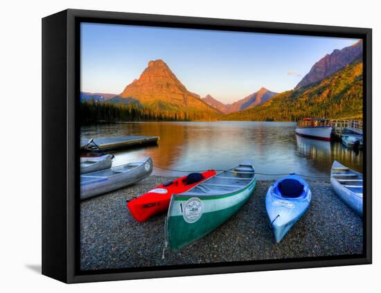 Two Medicine Lake and Sinopah Mountain, Glacier National Park, Montana, USA-Jamie & Judy Wild-Framed Stretched Canvas