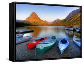 Two Medicine Lake and Sinopah Mountain, Glacier National Park, Montana, USA-Jamie & Judy Wild-Framed Stretched Canvas