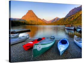 Two Medicine Lake and Sinopah Mountain, Glacier National Park, Montana, USA-Jamie & Judy Wild-Stretched Canvas