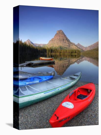 Two Medicine Lake and Sinopah Mountain, Glacier National Park, Montana, USA-Jamie & Judy Wild-Stretched Canvas