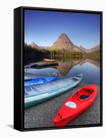 Two Medicine Lake and Sinopah Mountain, Glacier National Park, Montana, USA-Jamie & Judy Wild-Framed Stretched Canvas