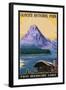 Two Medicine Lake - Glacier National Park, Montana-Lantern Press-Framed Art Print