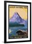 Two Medicine Lake - Glacier National Park, Montana-Lantern Press-Framed Art Print