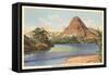 Two Medicine Lake, Glacier Park, Montana-null-Framed Stretched Canvas