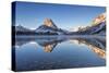 Two Medicine Lake in Winter, Glacier National Park, Montana, USA-Chuck Haney-Stretched Canvas