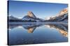 Two Medicine Lake in Winter, Glacier National Park, Montana, USA-Chuck Haney-Stretched Canvas