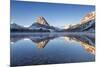 Two Medicine Lake in Winter, Glacier National Park, Montana, USA-Chuck Haney-Mounted Premium Photographic Print