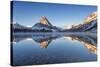 Two Medicine Lake in Winter, Glacier National Park, Montana, USA-Chuck Haney-Stretched Canvas