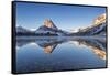 Two Medicine Lake in Winter, Glacier National Park, Montana, USA-Chuck Haney-Framed Stretched Canvas