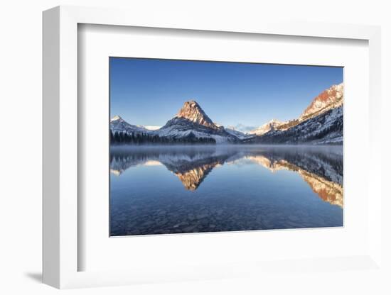 Two Medicine Lake in Winter, Glacier National Park, Montana, USA-Chuck Haney-Framed Photographic Print