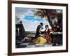 Two Men and Young Woman Making Music on Terrace, 1670-1675-Jan Steen-Framed Giclee Print