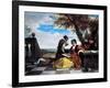 Two Men and Young Woman Making Music on Terrace, 1670-1675-Jan Steen-Framed Giclee Print