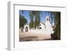 Two Men Approach the White Adobe Iglesia San Pedro Church, San Pedro, Chile, South America-Kimberly Walker-Framed Premium Photographic Print