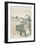 Two Men at a Shrine, Horse and Rider, Early 19th Century-Toyota Hokkei-Framed Giclee Print