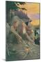Two Men Camping with Victrola-Found Image Press-Mounted Giclee Print