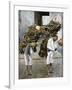 Two Men Carrying Bundles of Wood on their Backs, Mexico, Early 20th Century-null-Framed Giclee Print