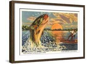 Two Men Catching Big Fish, Paso Robles-null-Framed Art Print