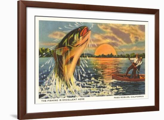 Two Men Catching Big Fish, Paso Robles-null-Framed Art Print