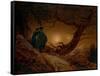 Two Men Contemplating the Moon-Caspar David Friedrich-Framed Stretched Canvas