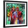 Two Men Dancing in the Same Trousers-Susse Volander-Framed Art Print