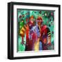 Two Men Dancing in the Same Trousers-Susse Volander-Framed Art Print