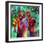 Two Men Dancing in the Same Trousers-Susse Volander-Framed Art Print