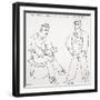 Two Men Doing Absolutely Nothing, 1990-Adrian Wiszniewski-Framed Giclee Print