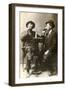 Two Men Drinking Beer-null-Framed Premium Giclee Print