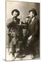 Two Men Drinking Beer-null-Mounted Art Print