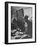 Two Men Eating American Food at a Liverpool Communal Feeding Centre-Hans Wild-Framed Photographic Print
