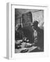 Two Men Eating American Food at a Liverpool Communal Feeding Centre-Hans Wild-Framed Photographic Print