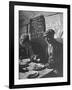 Two Men Eating American Food at a Liverpool Communal Feeding Centre-Hans Wild-Framed Photographic Print