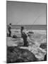 Two Men Fishing Off Montauk Point-Alfred Eisenstaedt-Mounted Photographic Print