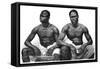 Two Men from Assinie, Guinea, C1860-1920-Jean Andre Rixens-Framed Stretched Canvas