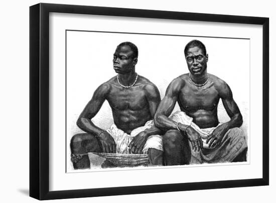 Two Men from Assinie, Guinea, C1860-1920-Jean Andre Rixens-Framed Giclee Print