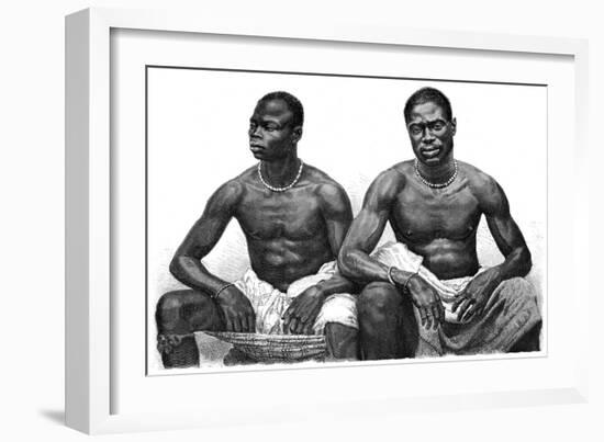 Two Men from Assinie, Guinea, C1860-1920-Jean Andre Rixens-Framed Giclee Print
